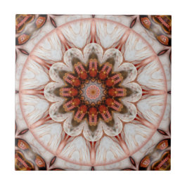 Chic Rose Gold Feather Geometric Floral Tile Fliese