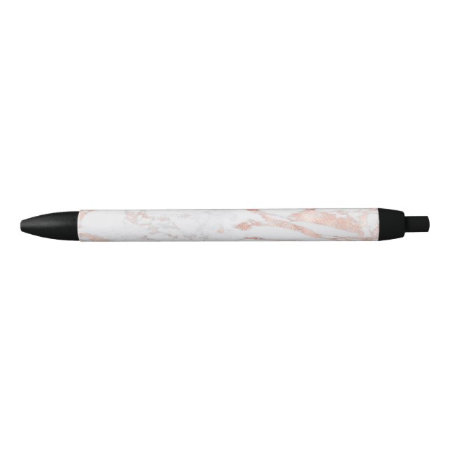 Chic Rose Gold Foil Marmor Kugelschreiber (Vorderseite)
