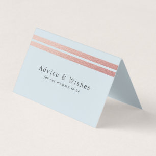 Chic Rose Gold Foil Stripes   Cartes de conseil bl