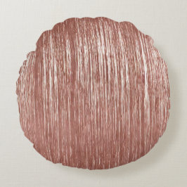 Chic Rose Gold Glam Tinsel Streifen Weihnachten Rundes Kissen