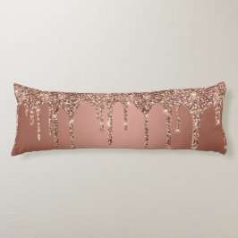 Chic Rose Gold Glitzer Sparkone Tropfen Seitenschläferkissen
