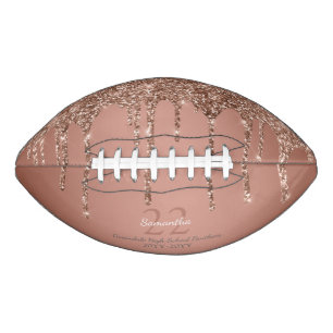 Chic Rose Gold Glitzer Tropfen Name Team Number Ye Football