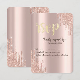 Chic Rose Gold Glitzer Tropfen UAWG Einladung