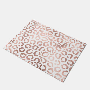 Chic Rose Gold Leopard Cheetah Animal Print Fußmatte