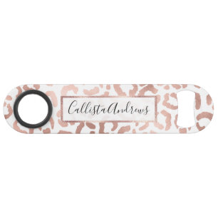 Chic Rose Gold Leopard Cheetah Animal Print Speed Flaschenöffner