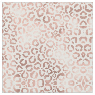 Chic Rose Gold Leopard Cheetah Animal Print Stoff