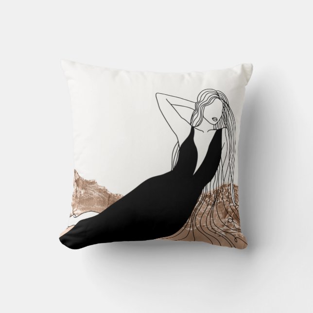 *~* Chic Rose Gold Long Hair Damen Schönheitsmode  Kissen (Vorderseite)