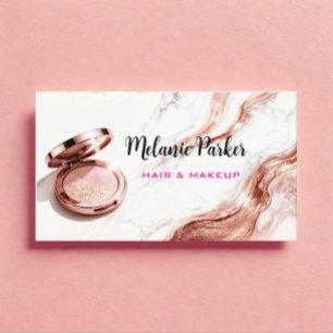 Chic Rose Gold Marble Visitenkarte