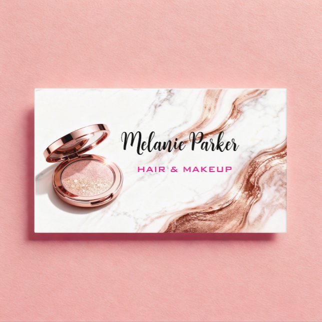 Chic Rose Gold Marble Visitenkarte (Von Creator hochgeladen)