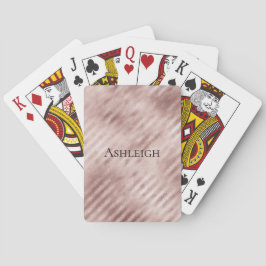 Chic Rose Gold Streifen Spielkarten