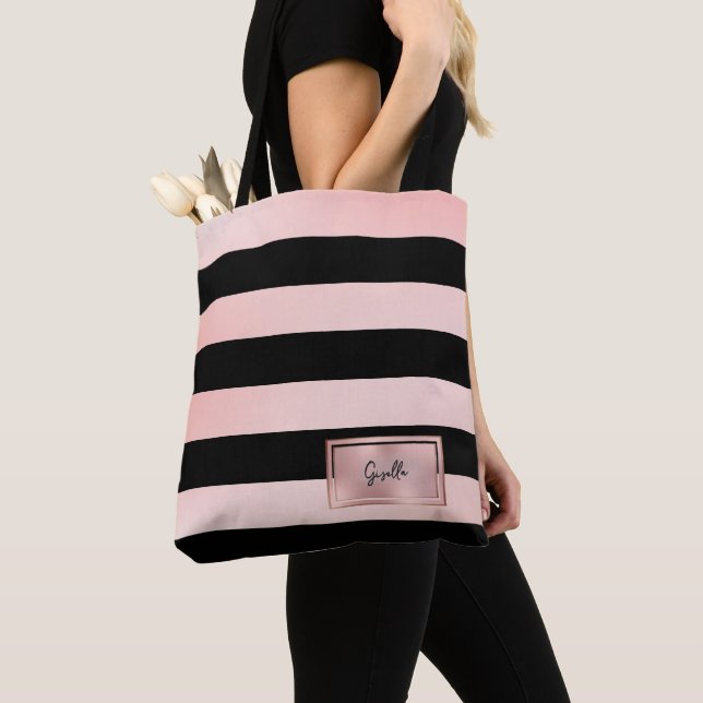 Chic Rose Gold Streifen Tasche (Von Nahem)