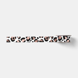Chic Rose Gold und Black Leopard Print Satinband