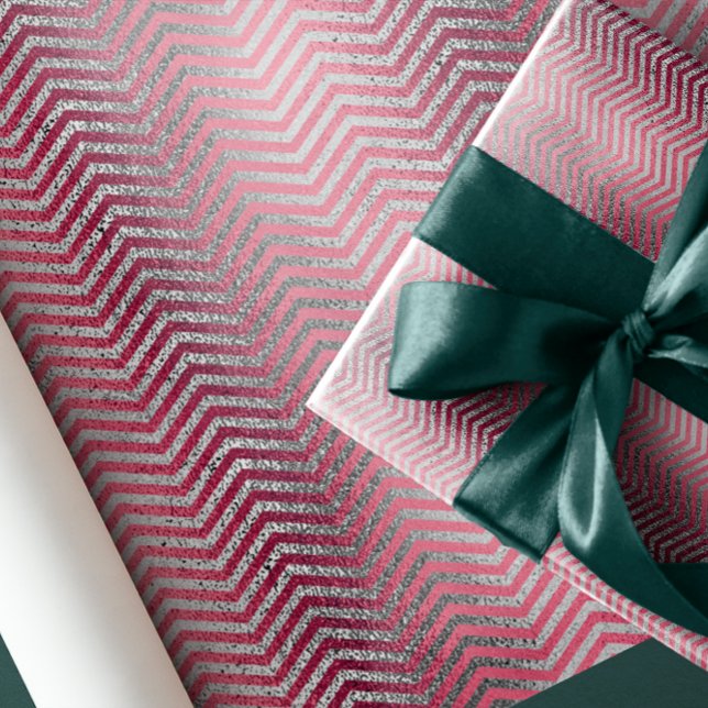 Chic Rose Gold und Silber Glitzer metallisch Geschenkpapier (Von Creator hochgeladen)