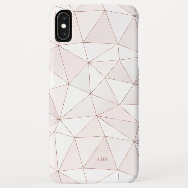 Chic Rose Goldenes geometrisches Abstraktes Muster Case-Mate iPhone Hülle (Rückseite)