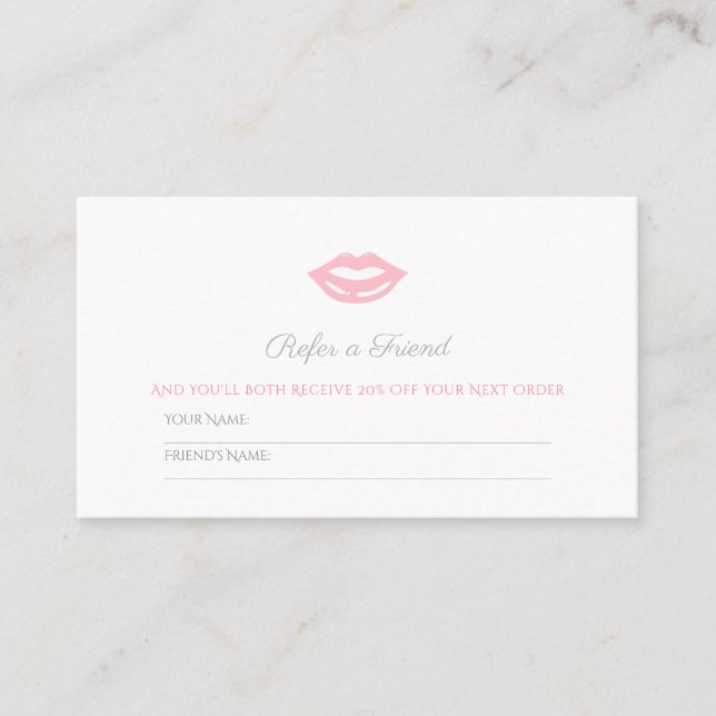 Chic Rose Lips Simple Cosmetologie Ami Référence (Devant)