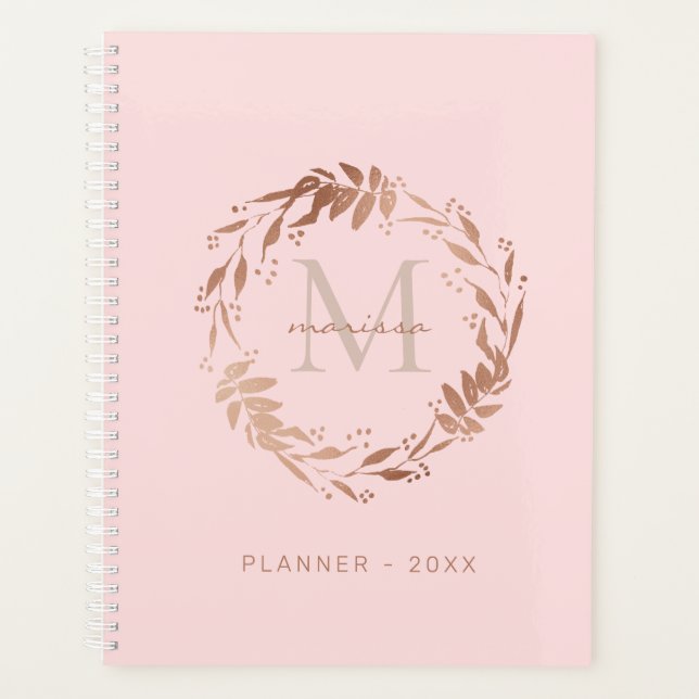 Chic Rose rose rose rose or Monogramme personnalis (Devant)