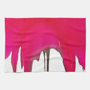 Chic Rotes Magenta Abstrakte Rose: Tropfende Maler Küchentuch