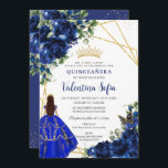 Chic Royal Blue Floral Princess Gold Quinceañera Einladung<br><div class="desc">Personalisieren Sie diese hübsche königsblaue Blumenladen Quinceañera / Sweet 16 Geburtstag Einladung einfach und schnell. Klicken Sie einfach auf die Schaltfläche "Weitere Einstellungen", um die Texte zu bearbeiten, Schriftart und Schriftart zu ändern. Mit einem Mädchen gekleidet in einem schönen königsblauen Kleid, chic königsblauen Blumen und Schmetterlingen. Matching-Elemente im Speicher verfügbar....</div>