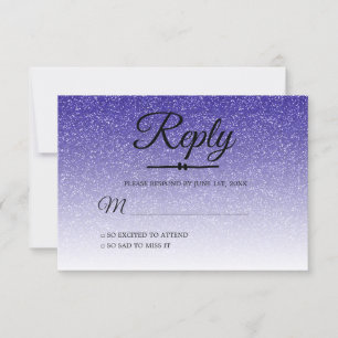 Chic Royal Blue Ombre Sweet 16 UAWG Einladung