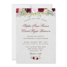 Chic Rustic Burgundy Marsala Floral Wedding