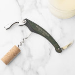 Chic Rustic Steel Gray Blue Wood Grain Muster Kellnermesser<br><div class="desc">Moderne,  aber rustikale,  dunkelblaue und braun farbige Holzkörnmuster Design mit Raum zu gestalten oder personalisieren mit Namen und Datum,  oder begrenztem Text Ihrer Wahl. Vergnügungspark,  Gastgeschenk und persönliches Memento für besondere Anlässe und Anlässe wie Jubiläum,  Bachelor-Party,  Weihnachts-kleine Geschenk,  für Hochzeitsgäste,  Trauzeuge oder Trauzeugen.</div>