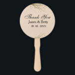 Chic Rustic Vielen Dank für die Tags Fächer<br><div class="desc">Chic rustikal wie Baumzweig Set der Hand Fan Design,  können Sie es personalisieren</div>