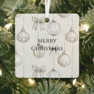 Chic Rustic Weihnachtscreme Ornamente