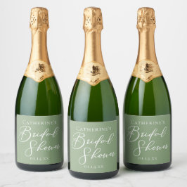 Chic Sage Green Brautparty Personalisiert
