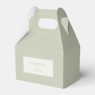 Chic Sage Green Danke Gastgeschenk Hochzeit Box Geschenkschachtel