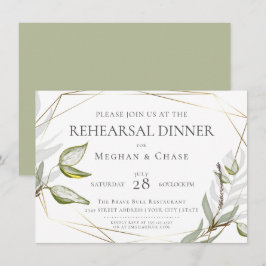 Chic Sage Green Foliage Einladung