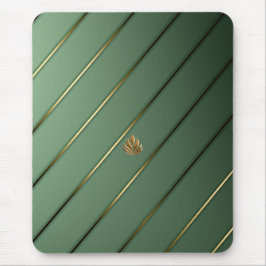 Chic Sage Green & Gold Mousepad