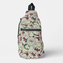 Chic Sage Green Hummingbird, Foliage & Blume