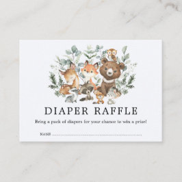 Chic Sage Greenerity Woodland Animals Windeln Raff Begleitkarte