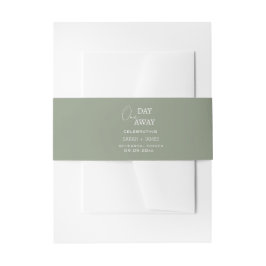 Chic Sage One Day Away Probe Dinner Hochzeit Einladungsbanderole