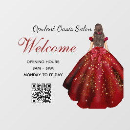 Chic Salon Glamour Luxury Salon Window Decal Fensteraufkleber