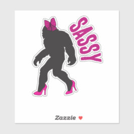 Chic Sassy Sasquatch (Big Foot) Aufkleber