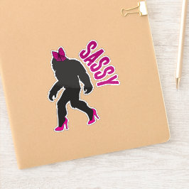 Chic Sassy Sasquatch (Big Foot) Aufkleber