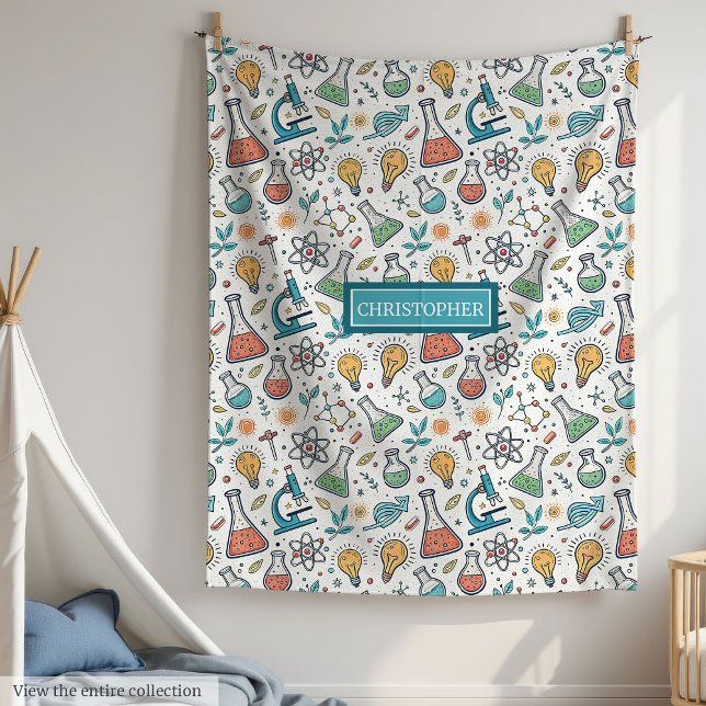 Chic Schuldecke mit Pastellfarben für Jungen Fleecedecke (Von Creator hochgeladen)