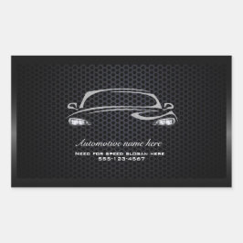 Chic schwarz minimalistisch moderne Auto-Händler Rechteckiger Aufkleber