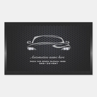 Chic schwarz minimalistisch moderne Auto-Händler Rechteckiger Aufkleber