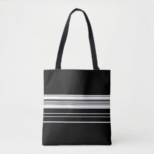 Chic Schwarz-weiß gestreift Tasche