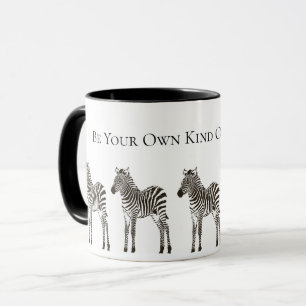 Chic Schwarz-weiß Zebras Tasse