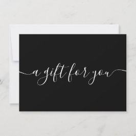 Chic Schwarz-weiße, schlichte Geschenkgutschrift