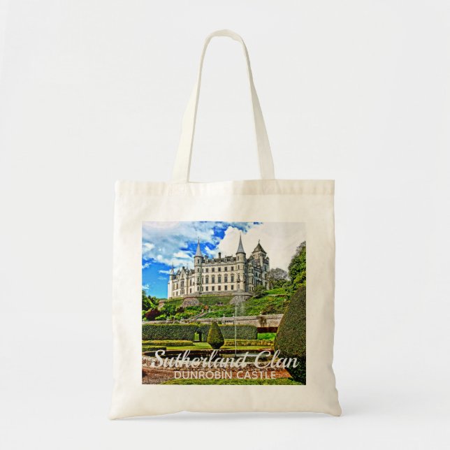 Chic Scottish Sutherland Clan's Dunrobin Castle Tragetasche (Vorne)