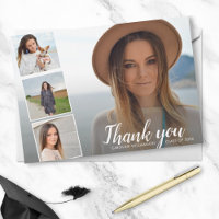 Chic Script 4 Foto Collage Abschluss Vielen Dank
