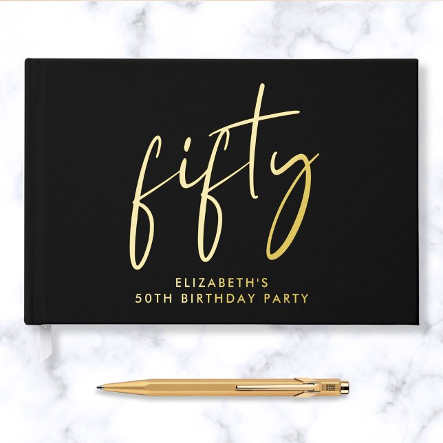 Chic Script 50. Geburtstagsparty Gästebuch (Von Creator hochgeladen)