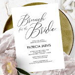 Chic Script Brunch für das Bride Brautparty Einladung<br><div class="desc">Chic Script Brunch für die Bride Bridal Shower Einladungen</div>