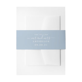 Chic Script Future Mr. Blue Wedding Einladungsbanderole