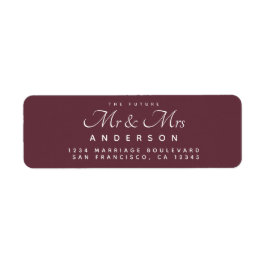 Chic Script Future Mr. Burgundy Rücksendeadresse
