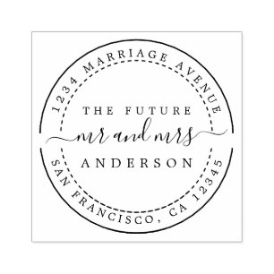 Chic Script Future Mr. Round Rücksendeadresse Gummistempel